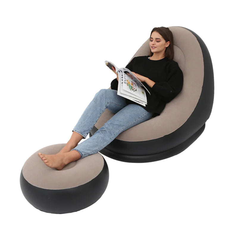 Air Relax Lazy Sofa with Footstool