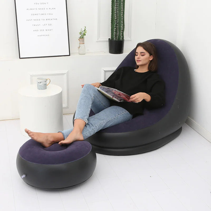 Air Relax Lazy Sofa with Footstool