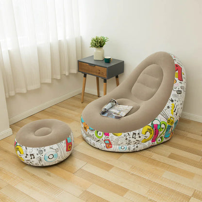 Air Relax Lazy Sofa with Footstool