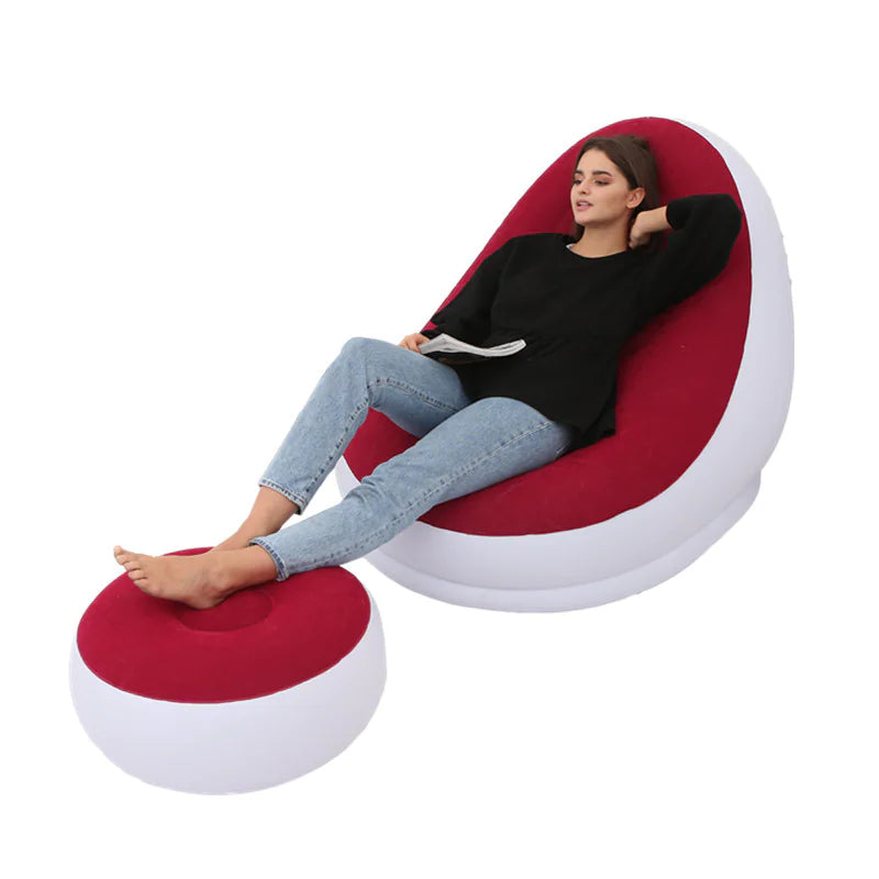 Air Relax Lazy Sofa with Footstool