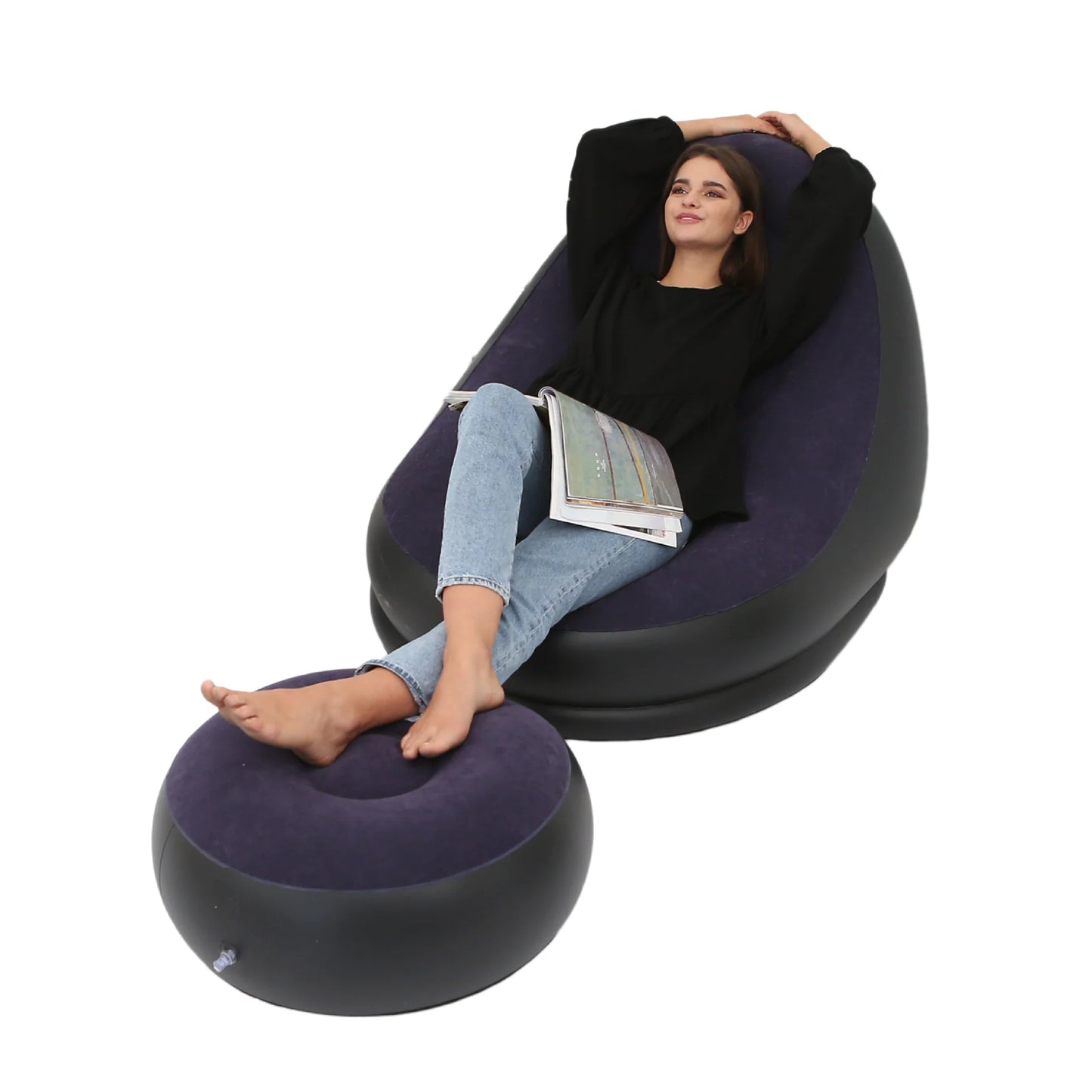 Air Relax Lazy Sofa with Footstool